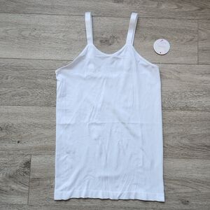 Moral Society Plus White Camisole Top Womens One Size Plus Adjustable Straps
